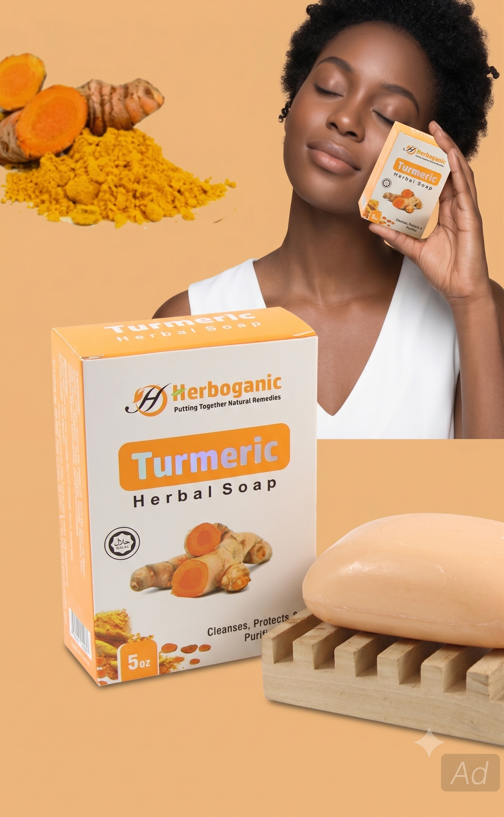 Turmeric Herbal Soap (Dark Spots)