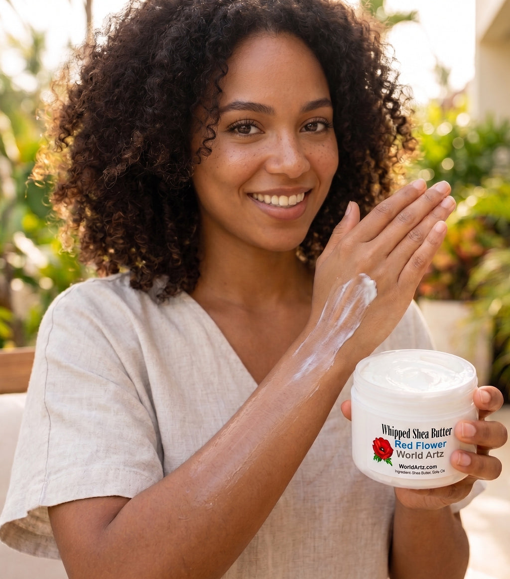 Red Flower Whipped Shea Butter