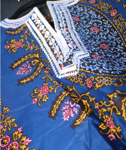 DASHIKI- Ankara Dashiki w/White Embroidery Unisex (Other Colors)