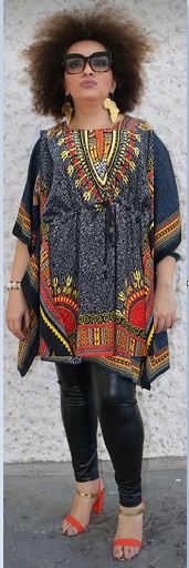 FEMALE DASHIKI/TOP- Design Onesize (OTHER COLORS)
