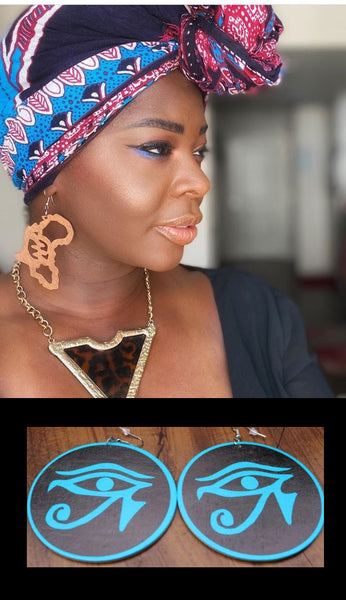 EARRINGS- African Symbols Wood Earrings
