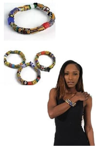 BRACELET- Bracelet - Ghana Trade Beads 7.5in (avg handsize)